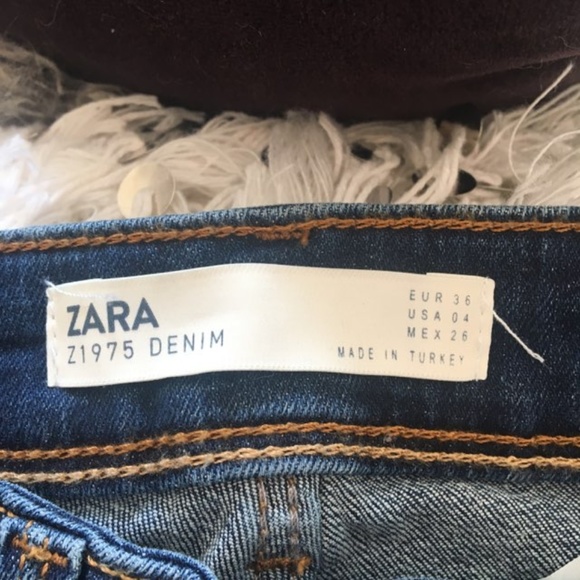 NWT { Zara } Skinny Jeans w/ Jewel Side Stripe - Picture 7 of 7